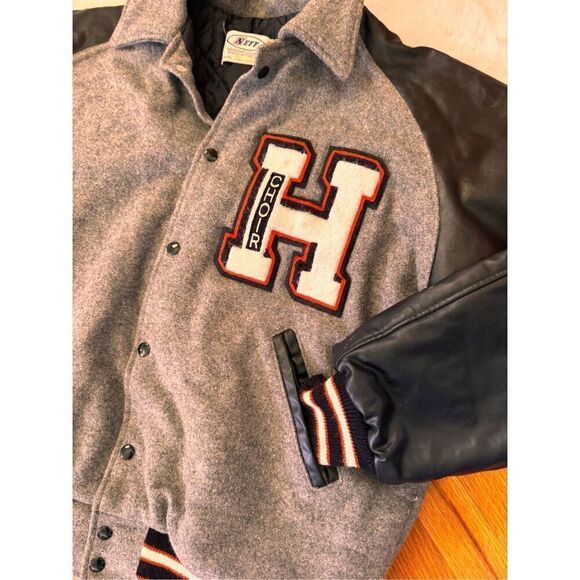 Vintage Neff Wool and Leather Varsity Choir Letterman Jacket Size XL - Picture 2 of 10